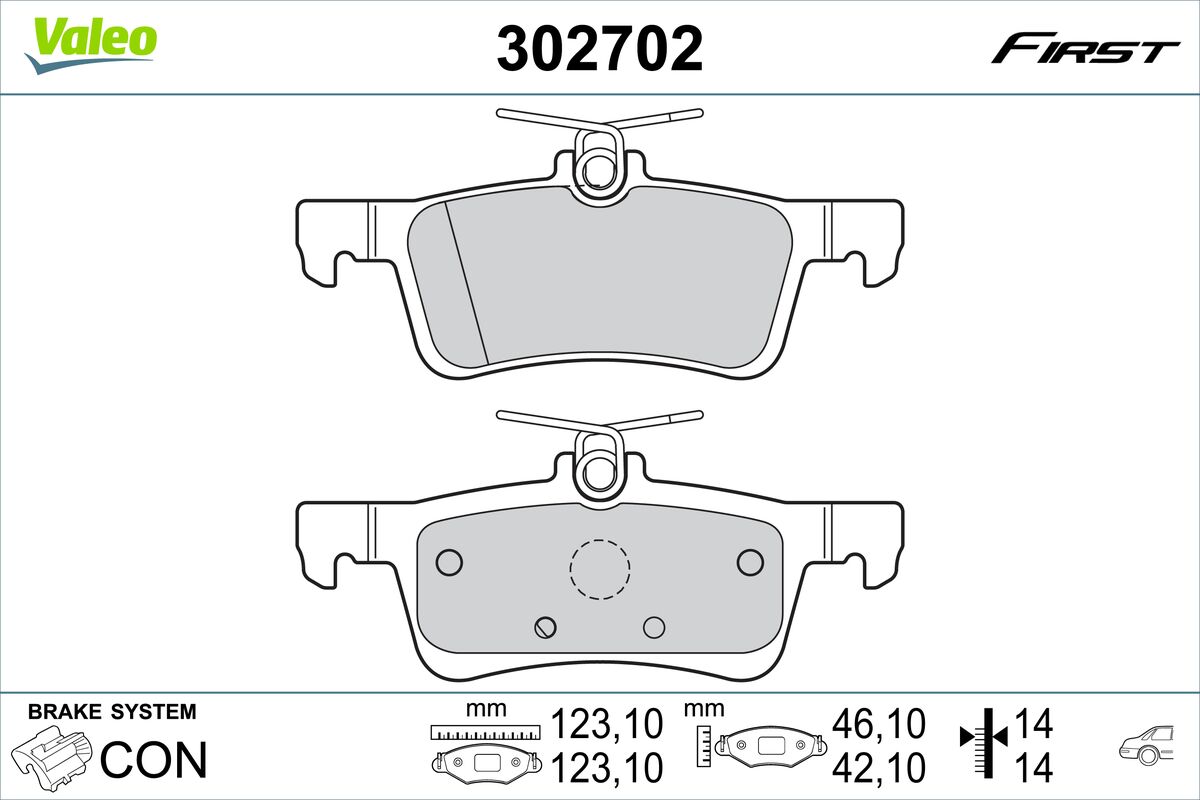 VALEO Fékbetét, mind 302702_VALEO